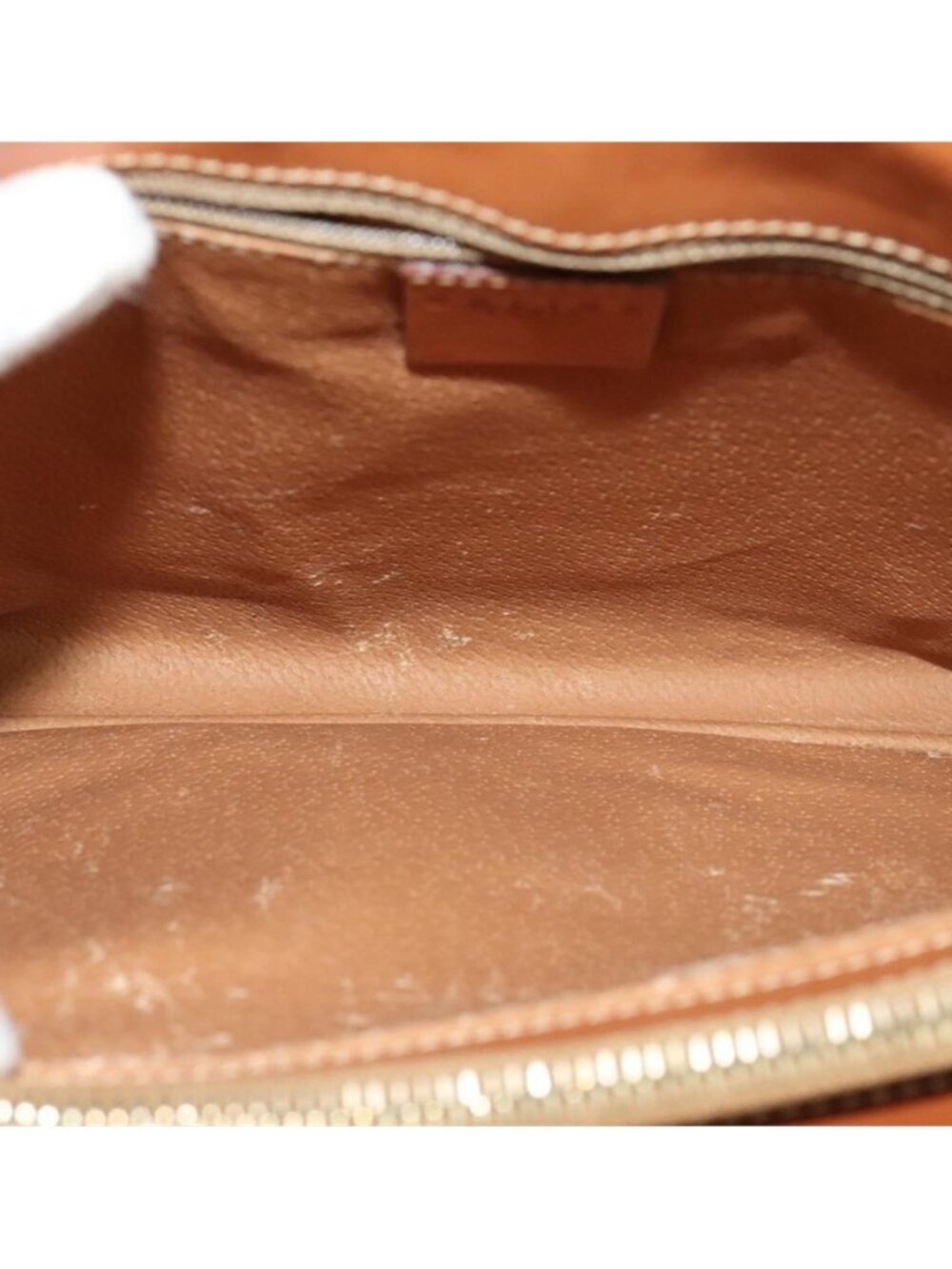 Authentic CELINE Macadam Canvas Shoulder Bag PVC Leather Brown Gold - Picture 9 of 16